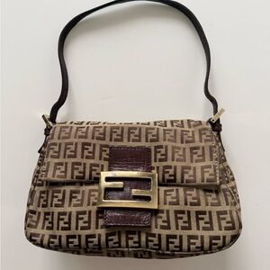 Fendi Zucchiino Monogram Mini Baguette